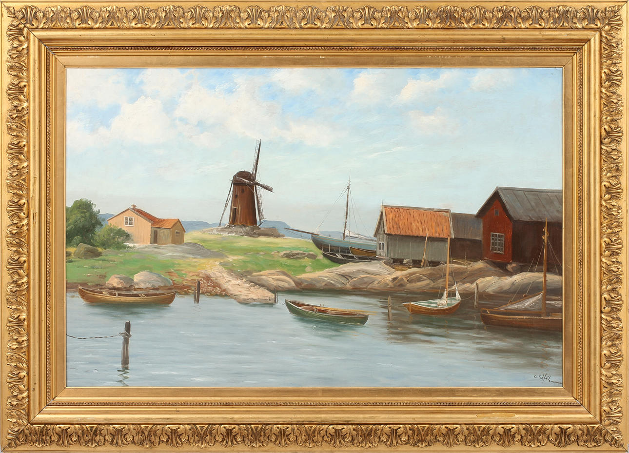 ADOLF SÄFVE. Olja på duk, signerad.