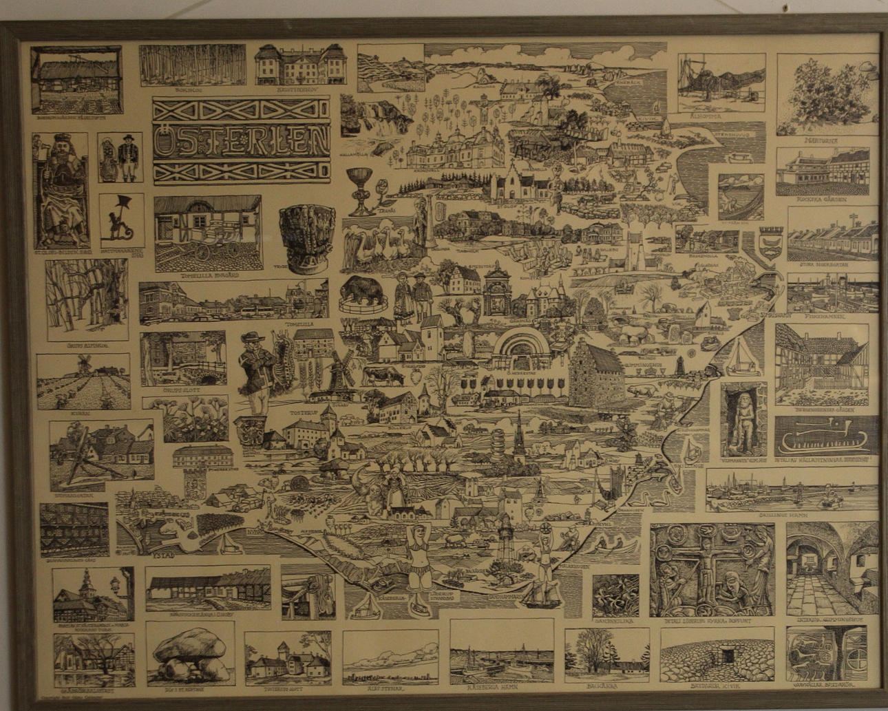 TRYCK karta över Österlen.