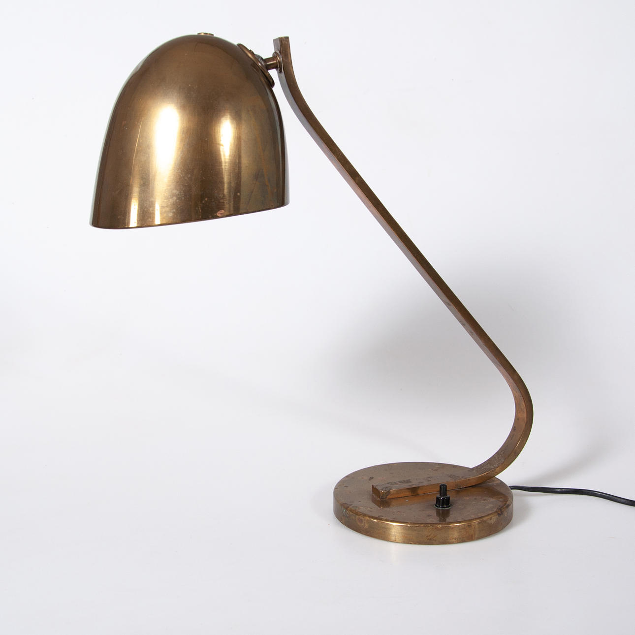 TABLE LAMP, brass, Bauhaus, 1920-30s.