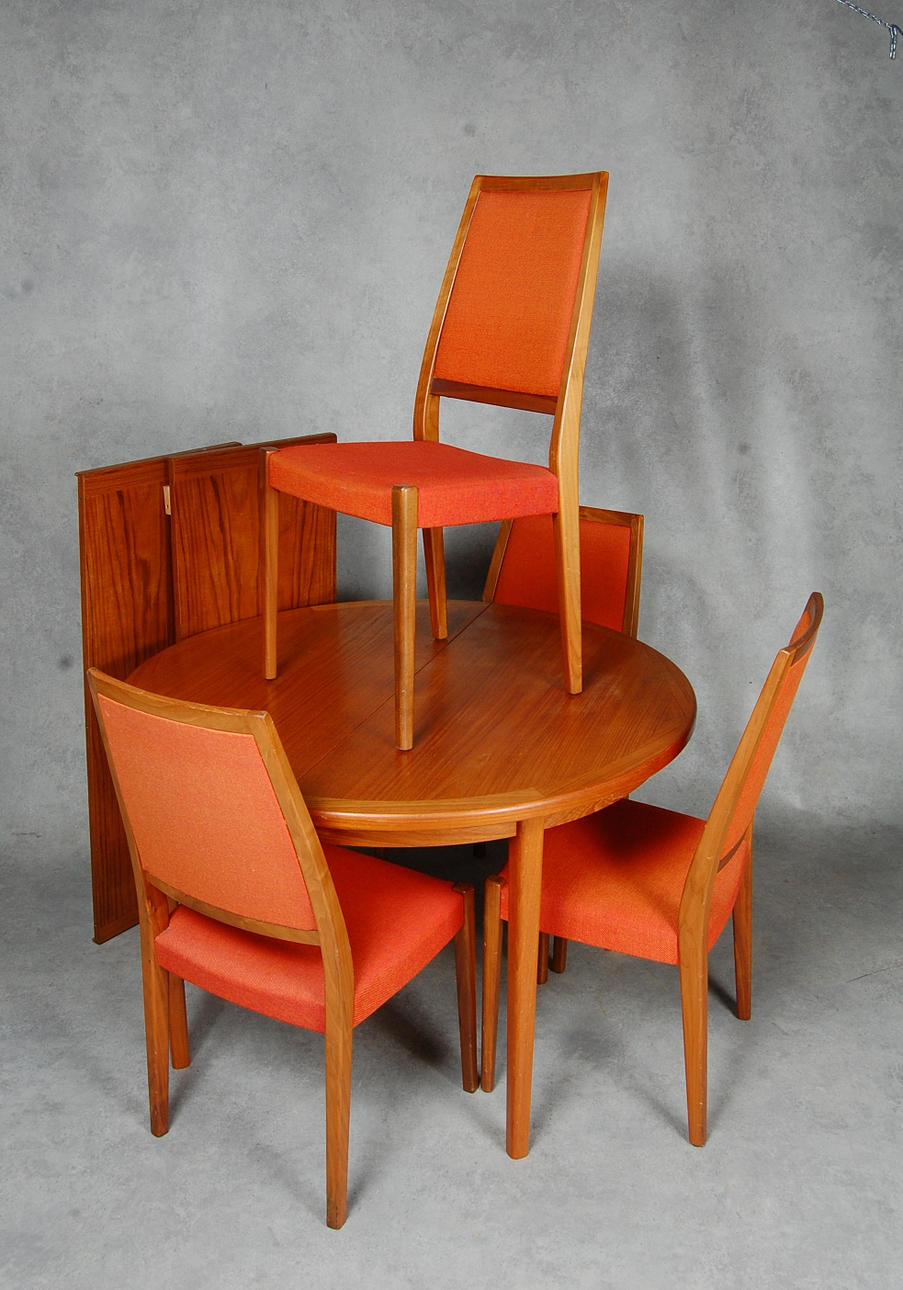 MATSALSMÖBEL, 5 delar, Svegards, Markaryd, 1960-tal.