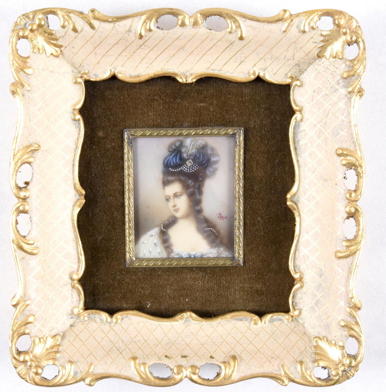 OIDENTIFIERAD KONSTNÄR. Miniatyrmålning.