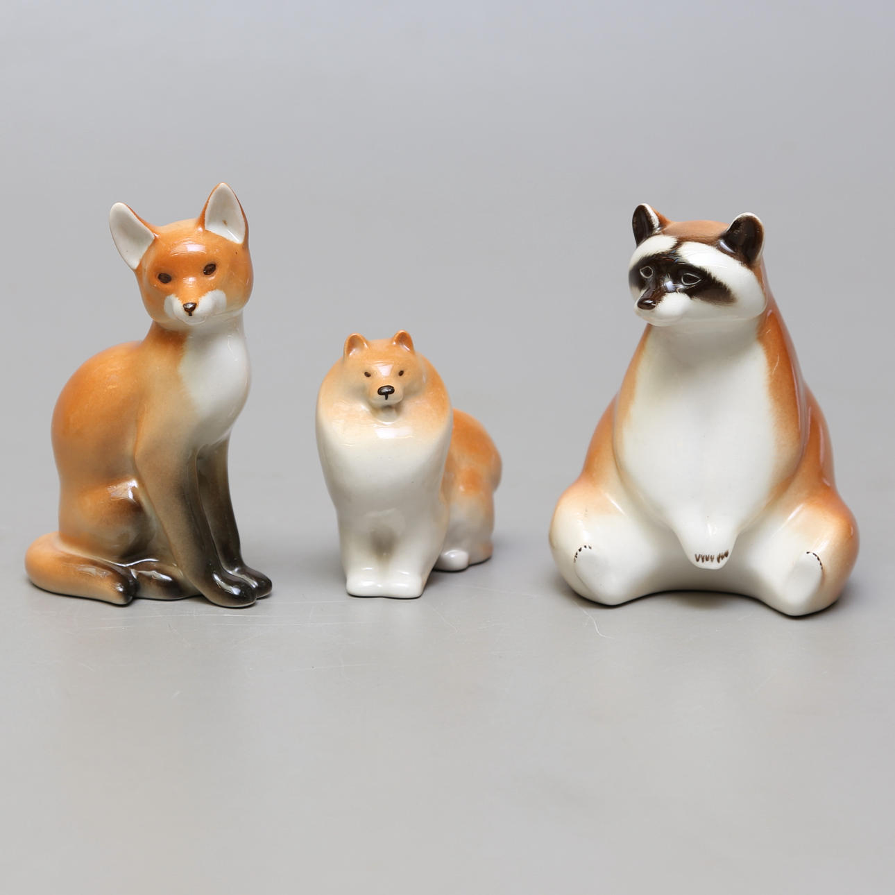 FIGURINES, 6 pieces, porcelain, Lomonosov, Russia. Ceramics