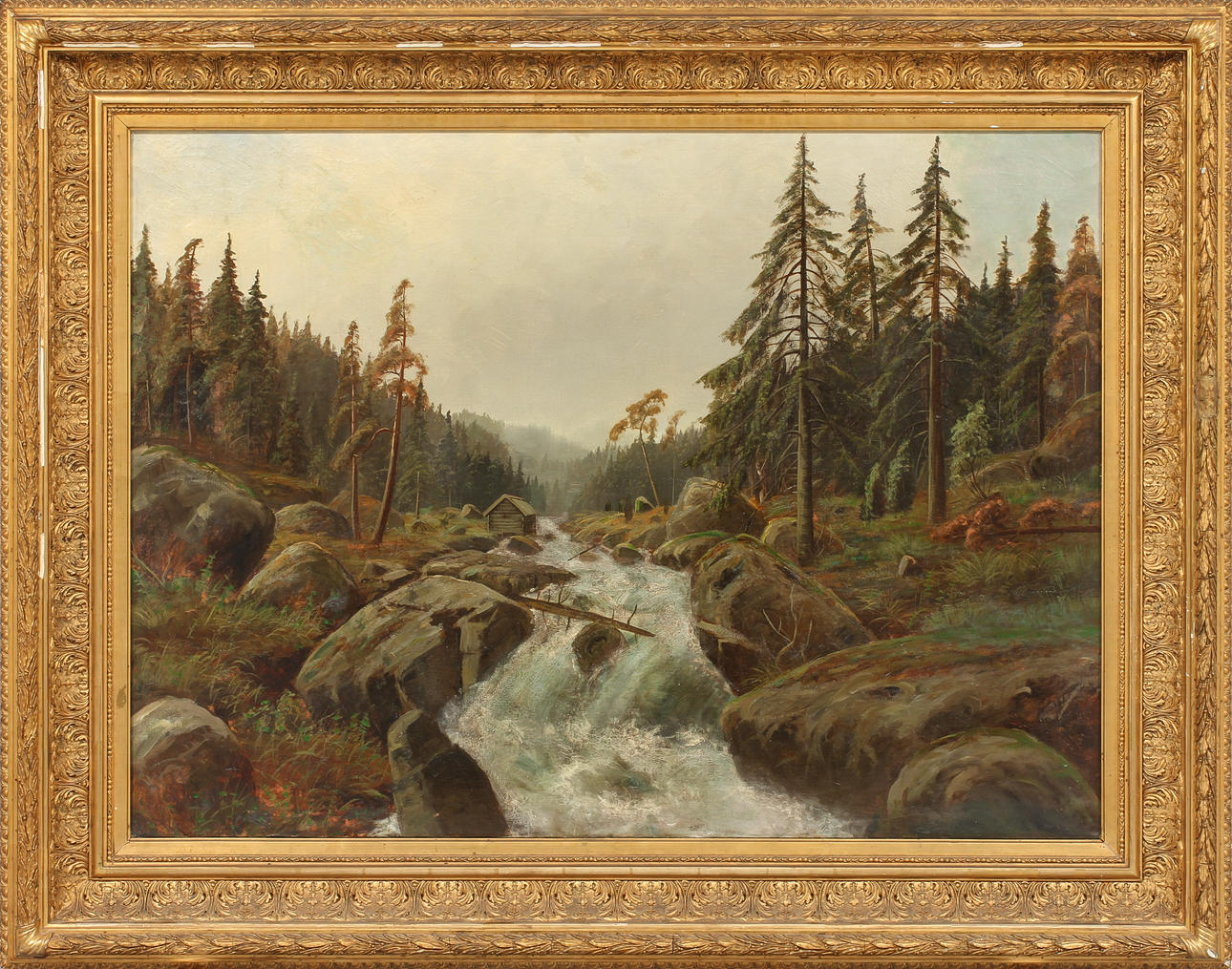 OKÄND KONSTNÄR, olja på duk, 1800-talets senare hälft, ej signerad.