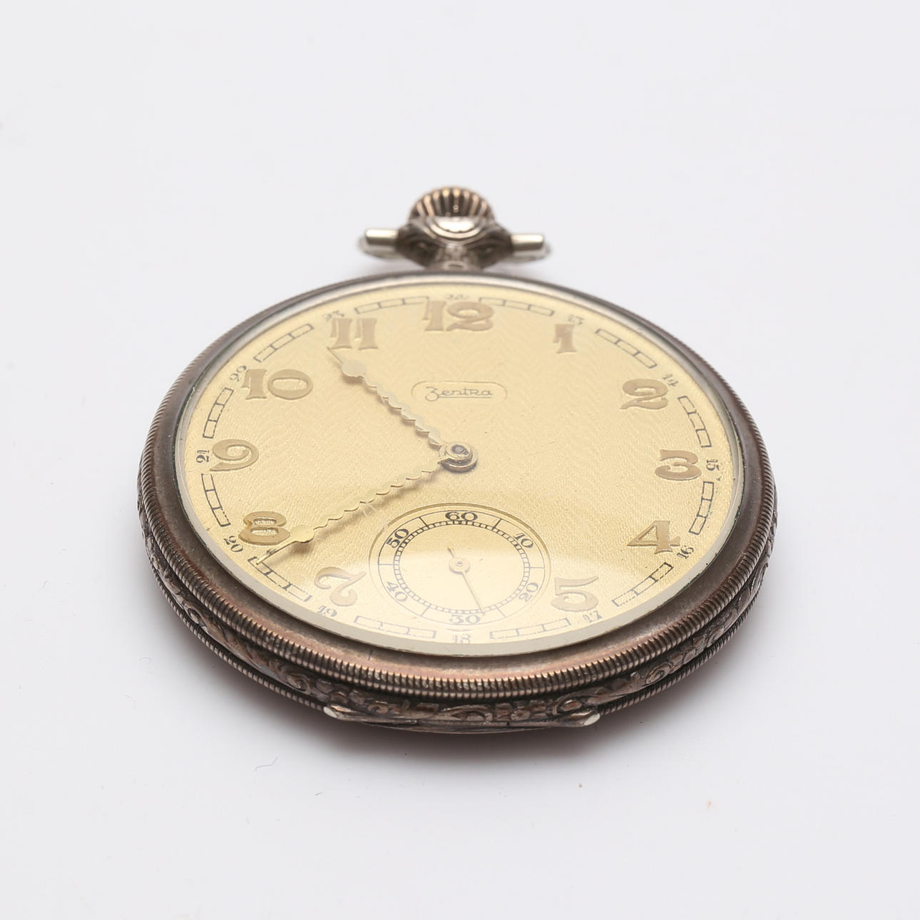 TASCHENUHR, Silber, Zentra.