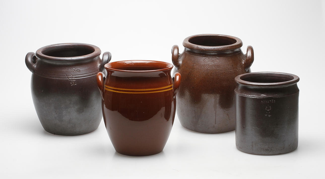 KRUS, 4 stycken, keramik, Höganäs, Raus samt Töreboda.