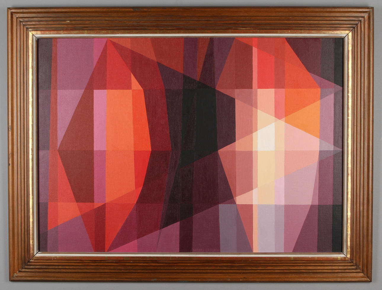 HARRIET EBELING. Färgkomposition, olja på duk, signerad.