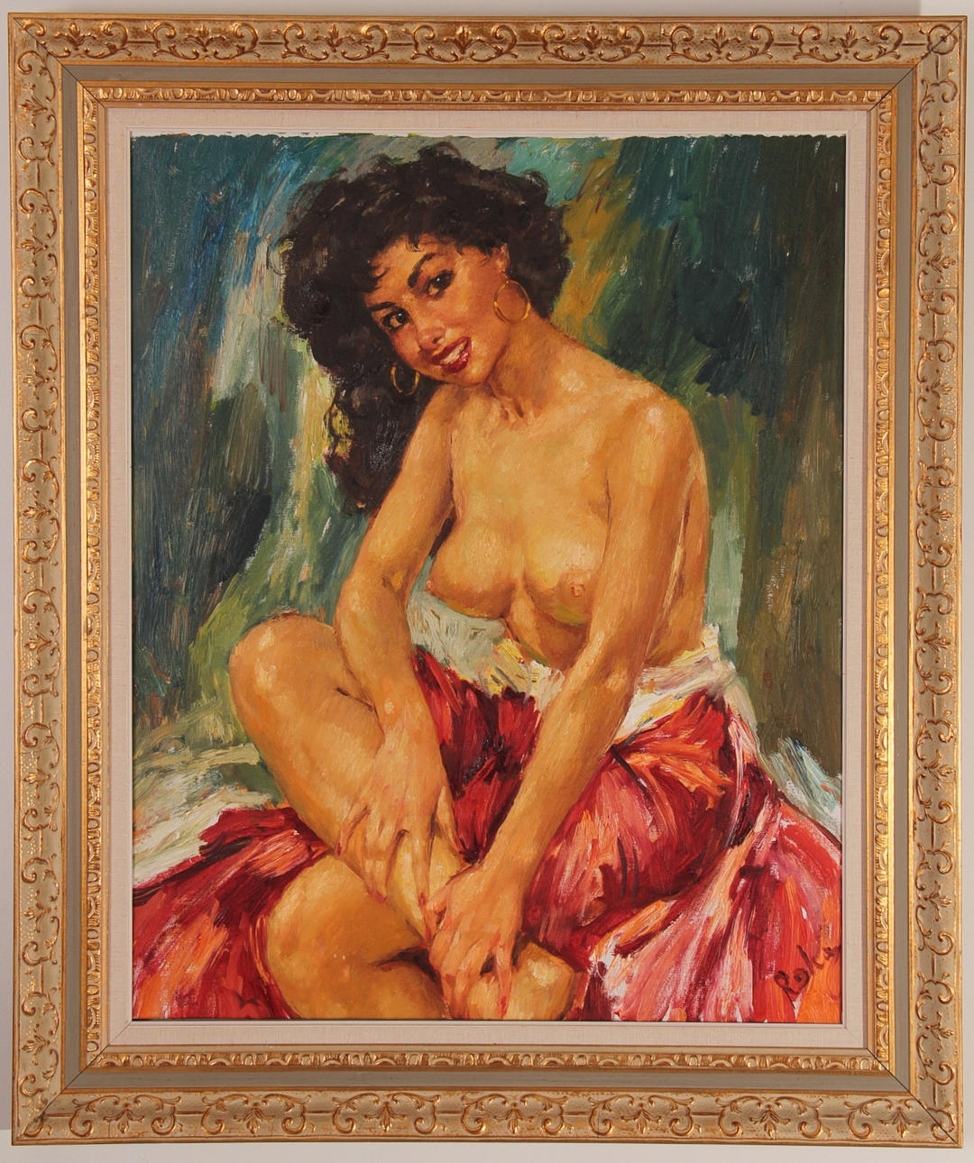 CHARLES ROKA. Olja på duk, 80 x 63 cm, signerad.