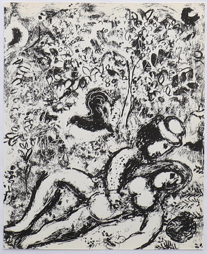 MARC CHAGALL. Litografi, ur Chagall Lithographe II 1963.