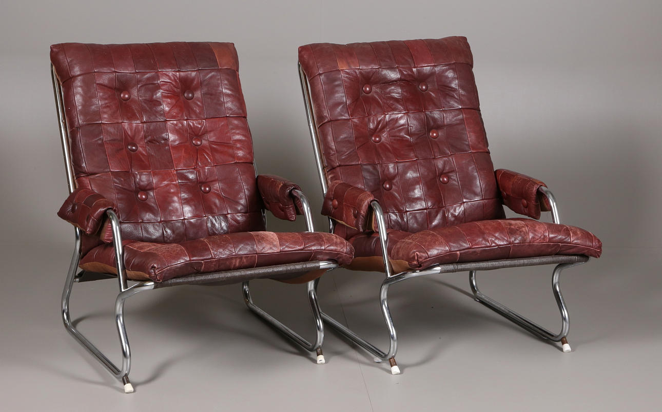 LÆDERLÆNESTOLE (2), 1980'erne.