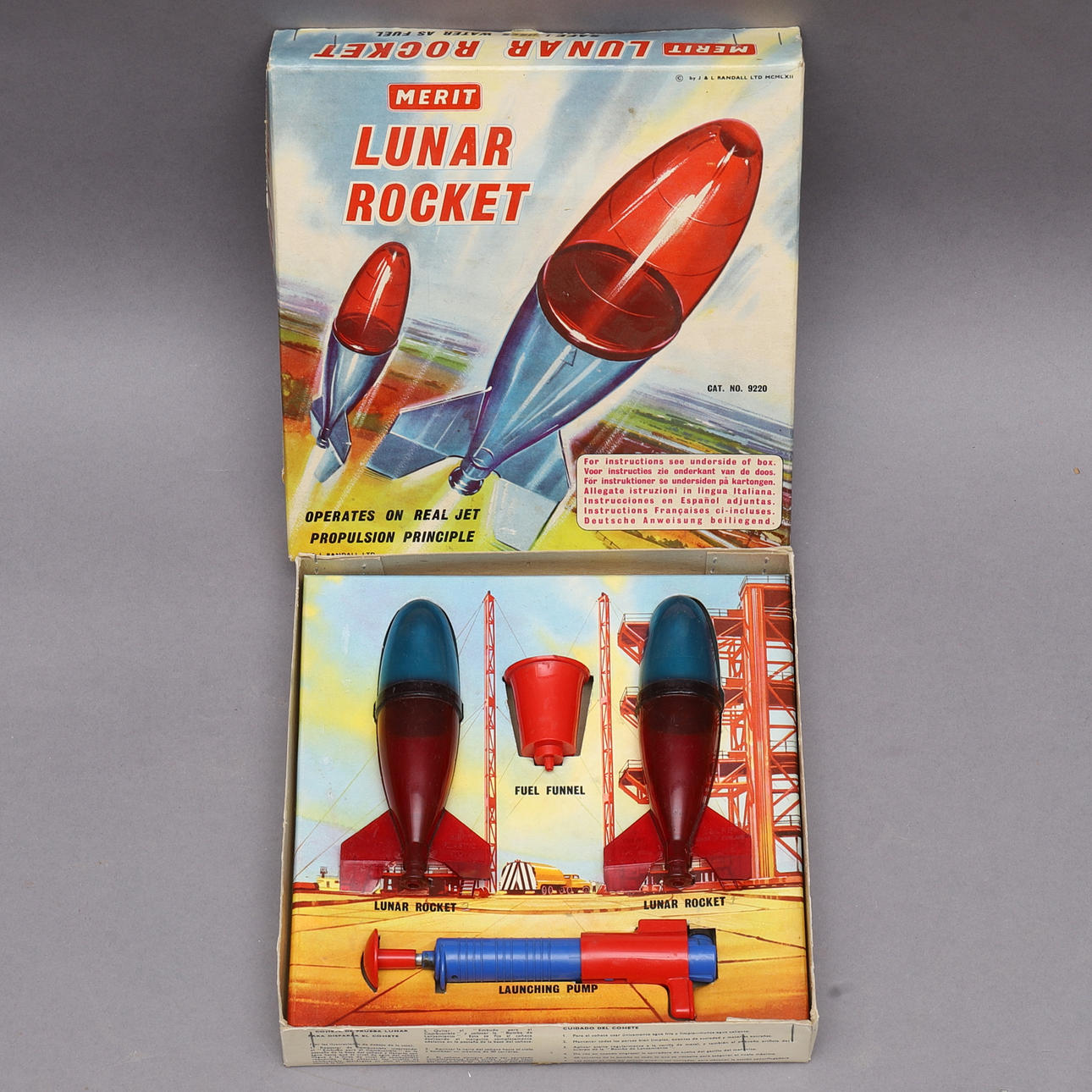 RAKET, Lunar rocket, Merit, original box, 1960s. Toys - Auctionet