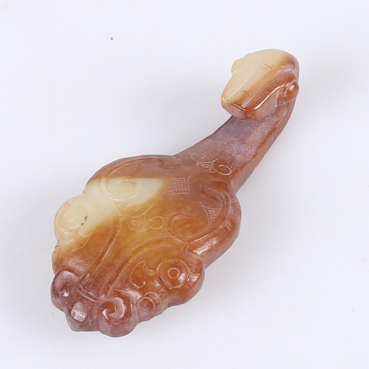 BELT HOOK, jade, Qing dynasty, China.