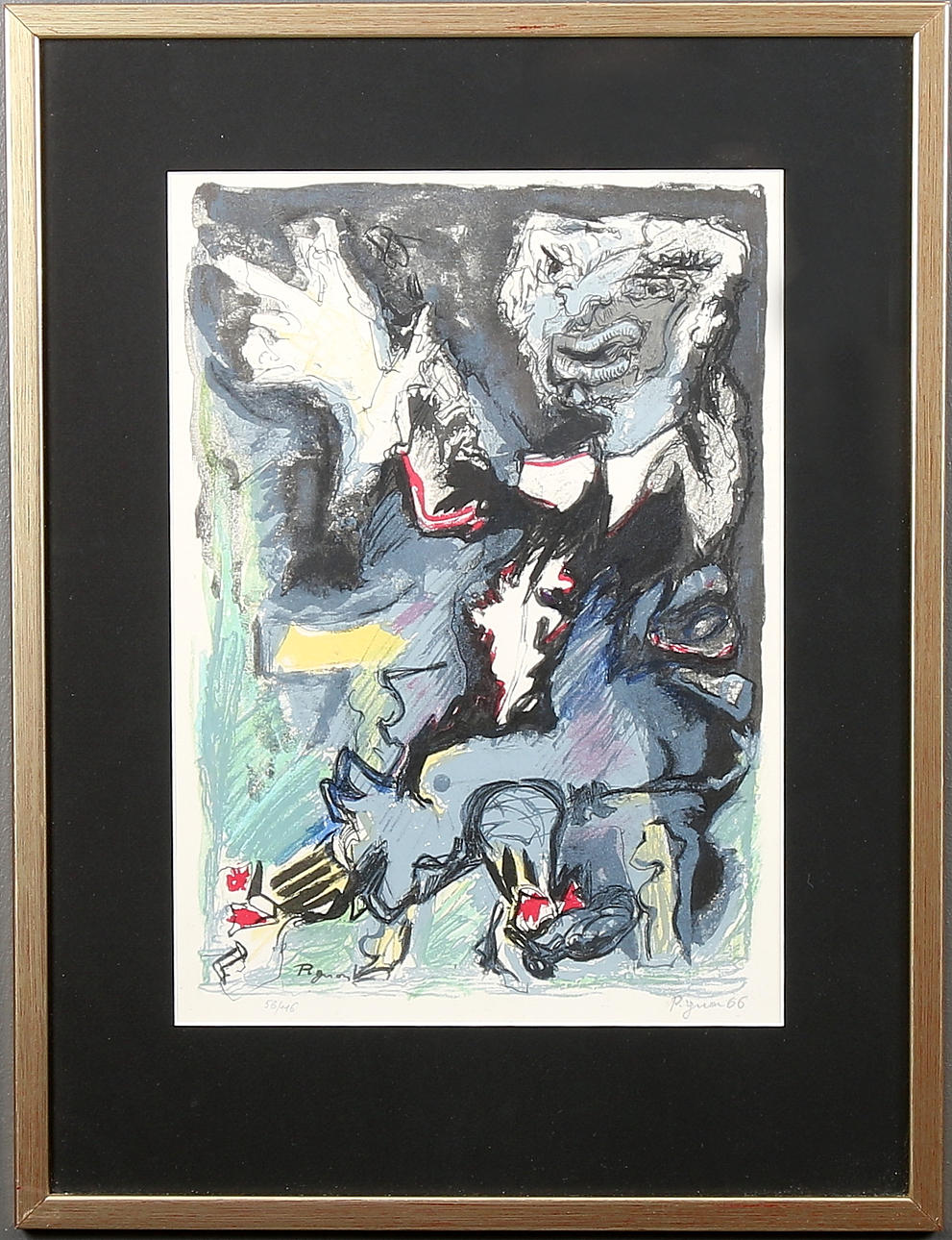 ÉDOUARD PIGNON. Färglitografi, signerad, numrerad 56/116 och daterad -66.