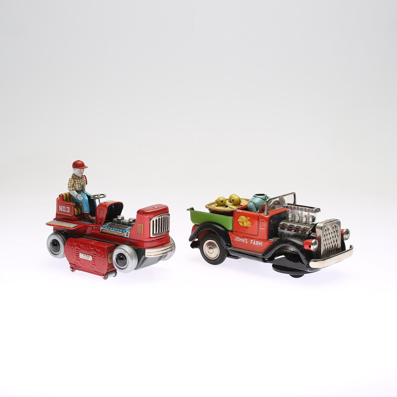 TOY VEHICLES, 2 pcs., tin, Japan, 1900s.