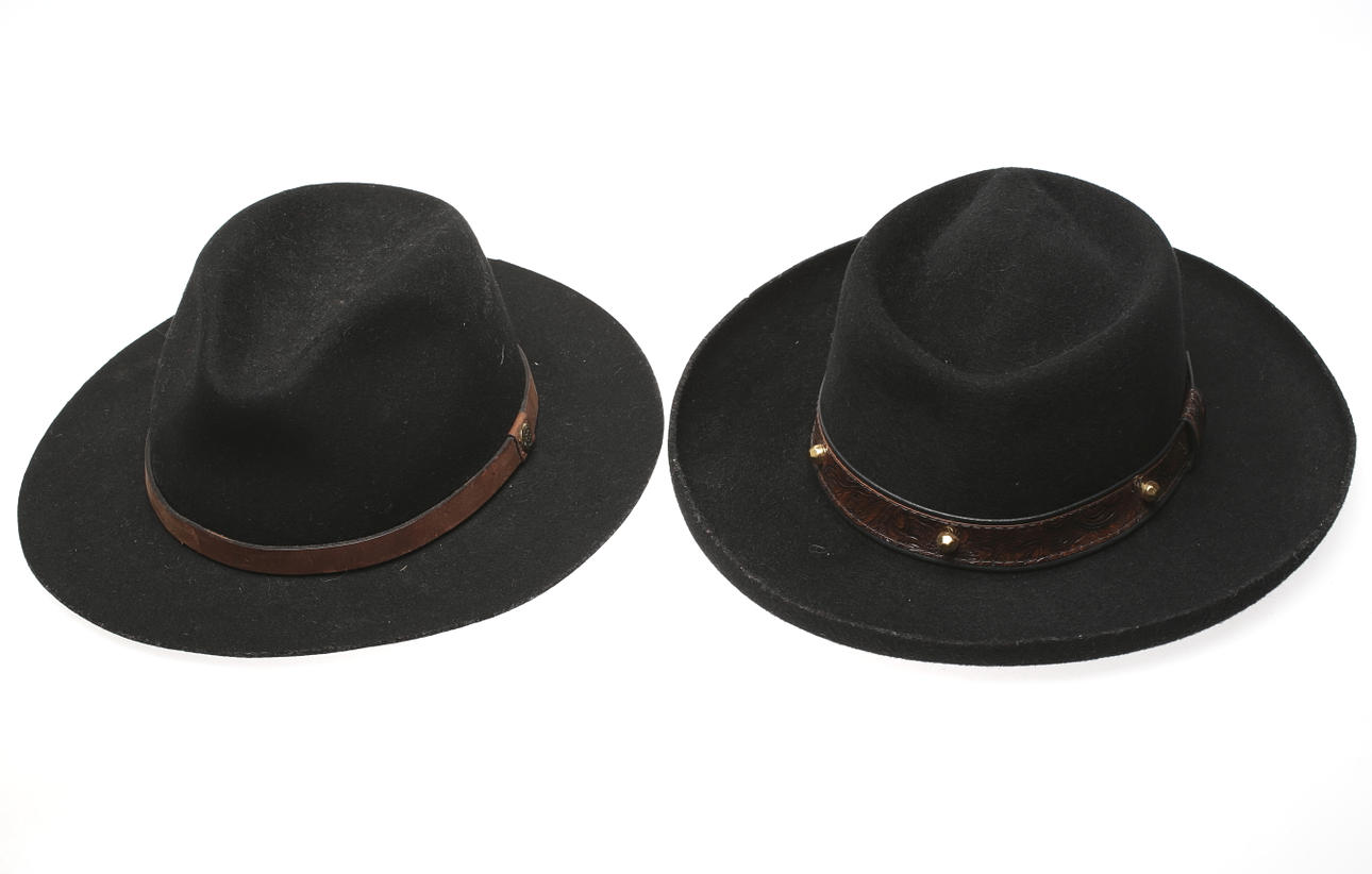 HATT, 2 st, svart filt.