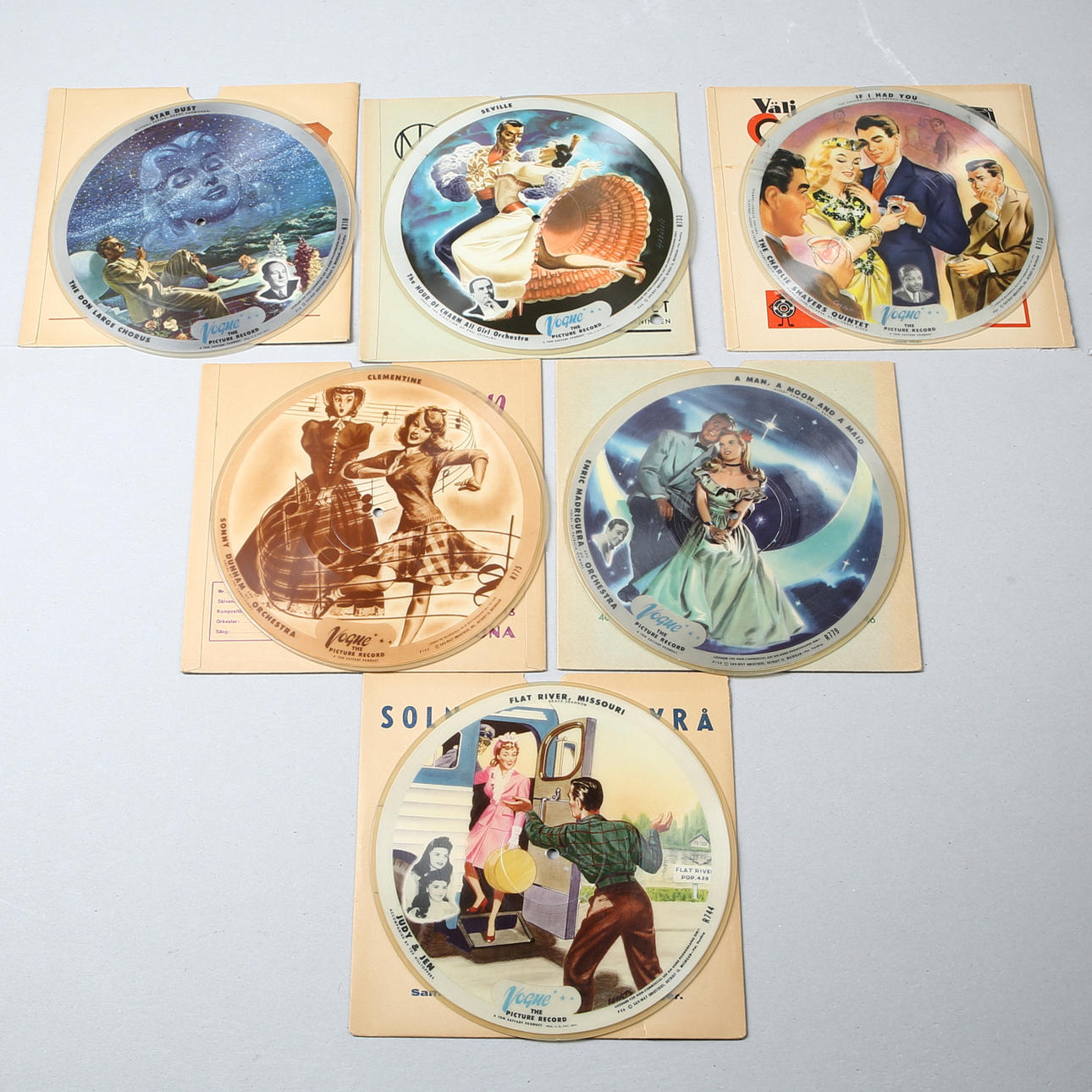 PICTURE DISCS, 6 pcs, Vogue Picture Record.