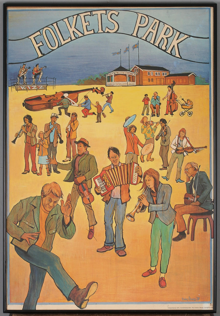 ANDERS ÅBERG. Folkets park, tryck, Ljunglöfs Offset, 1979.