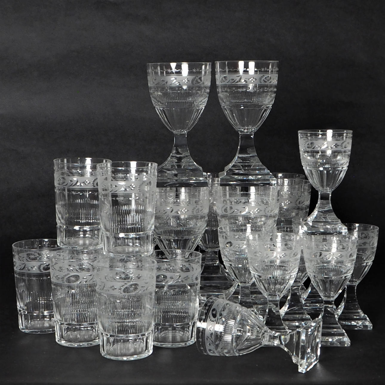 GLASSERVIS, 26 delar, "No 75", Kosta.