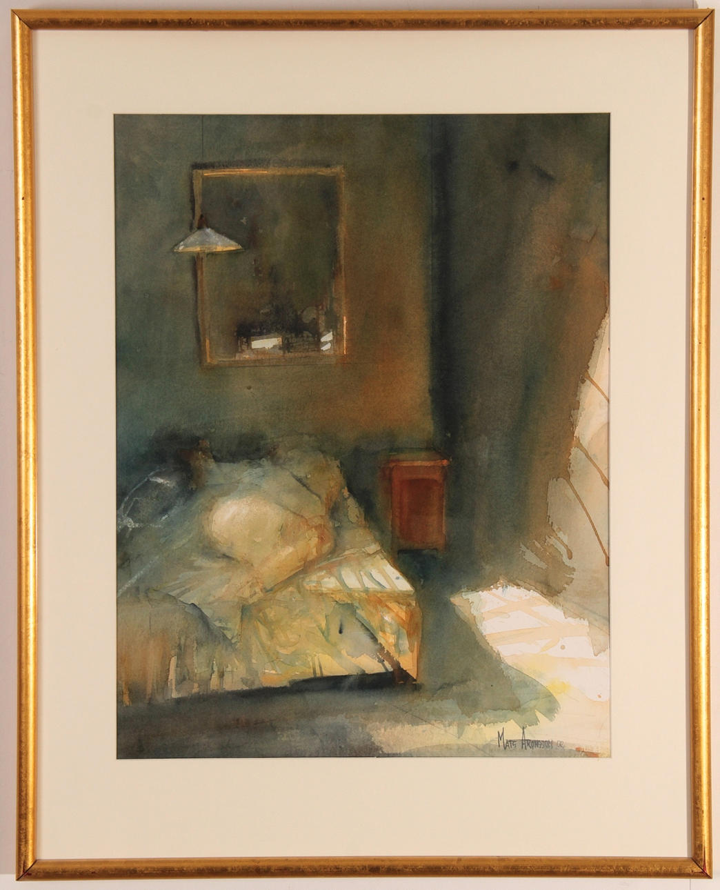 MATS ARONSSON. Akvarell, "Min Hustru", signerad och daterad 2002.