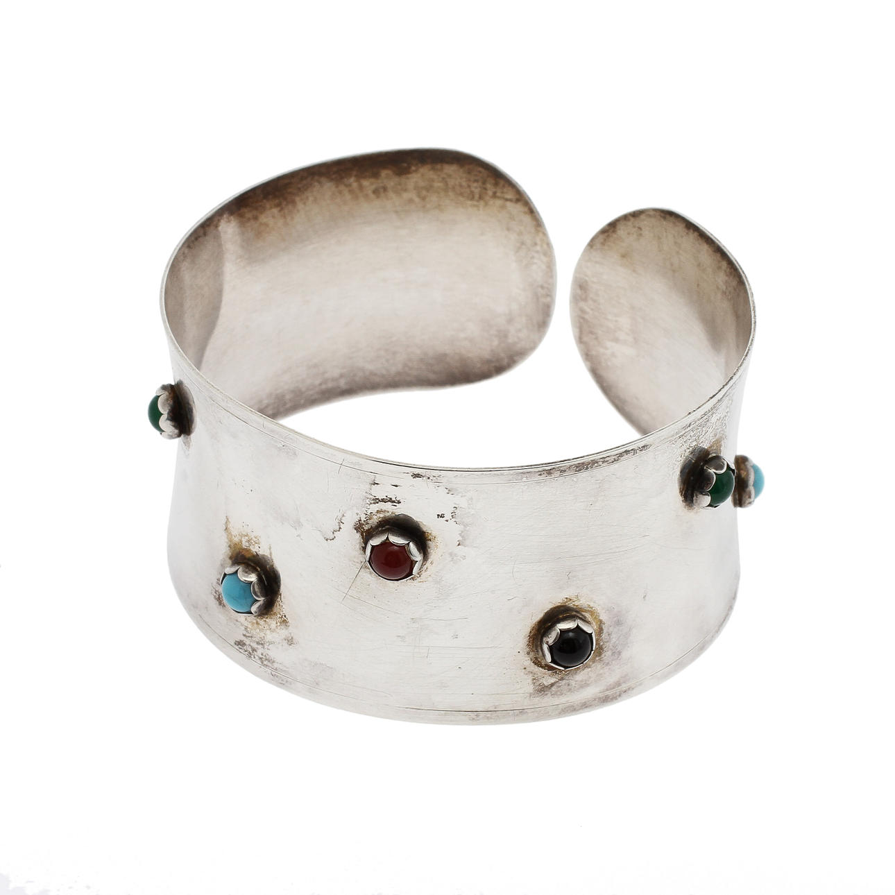 ARMRING, Silver med stenar, Karl-Erik Palmberg för Alton Falköping 1955.