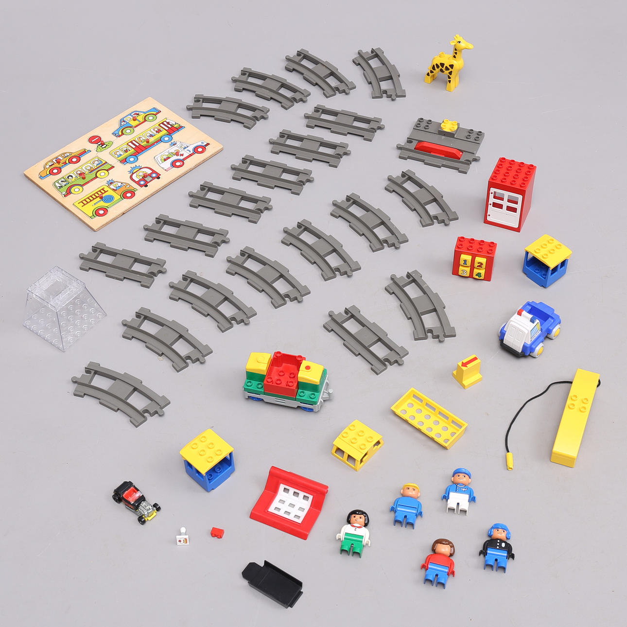 DUPLO train track, WOODEN PUZZLE, 1900/2000s.