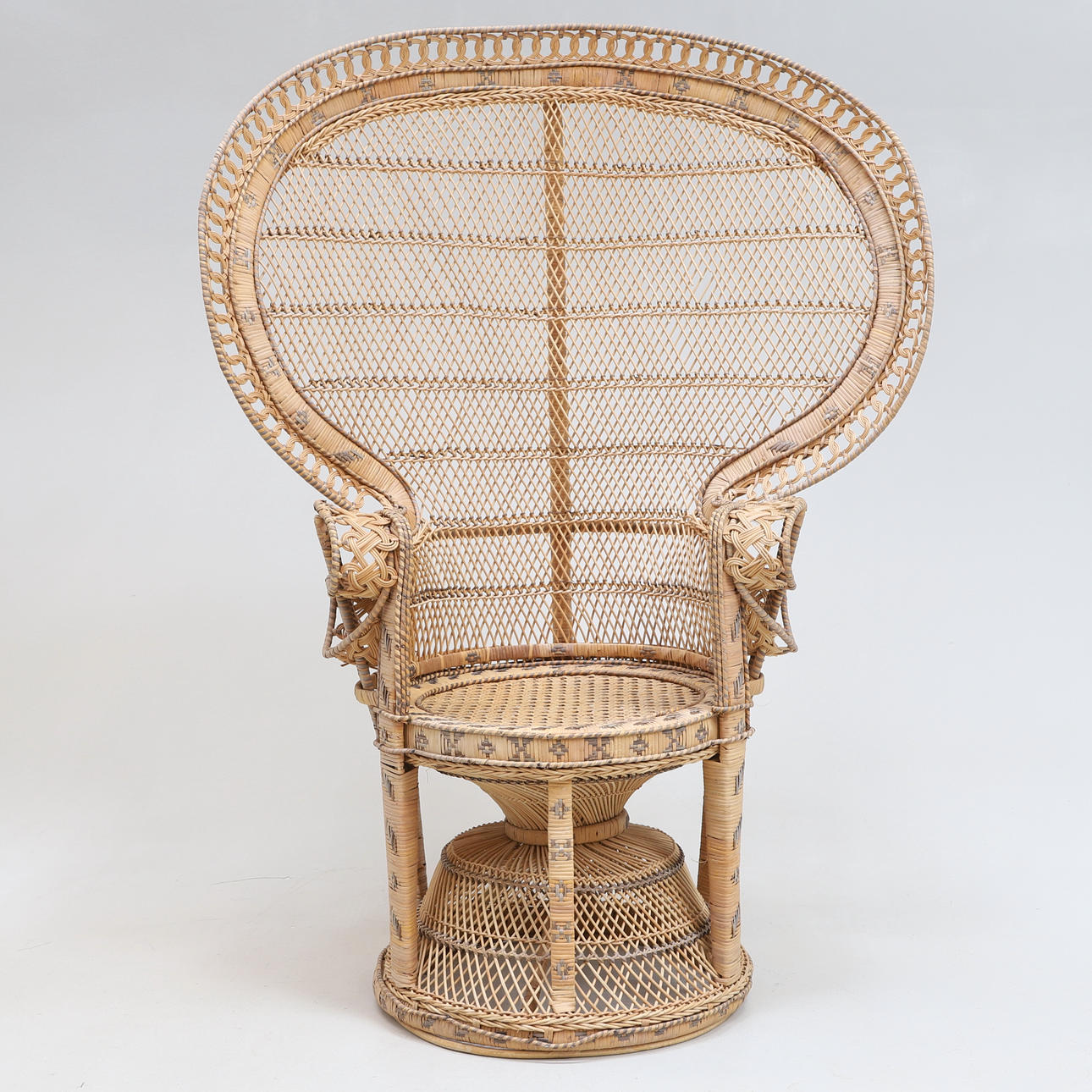 BASKET CHAIR, peacock model, 20th century.