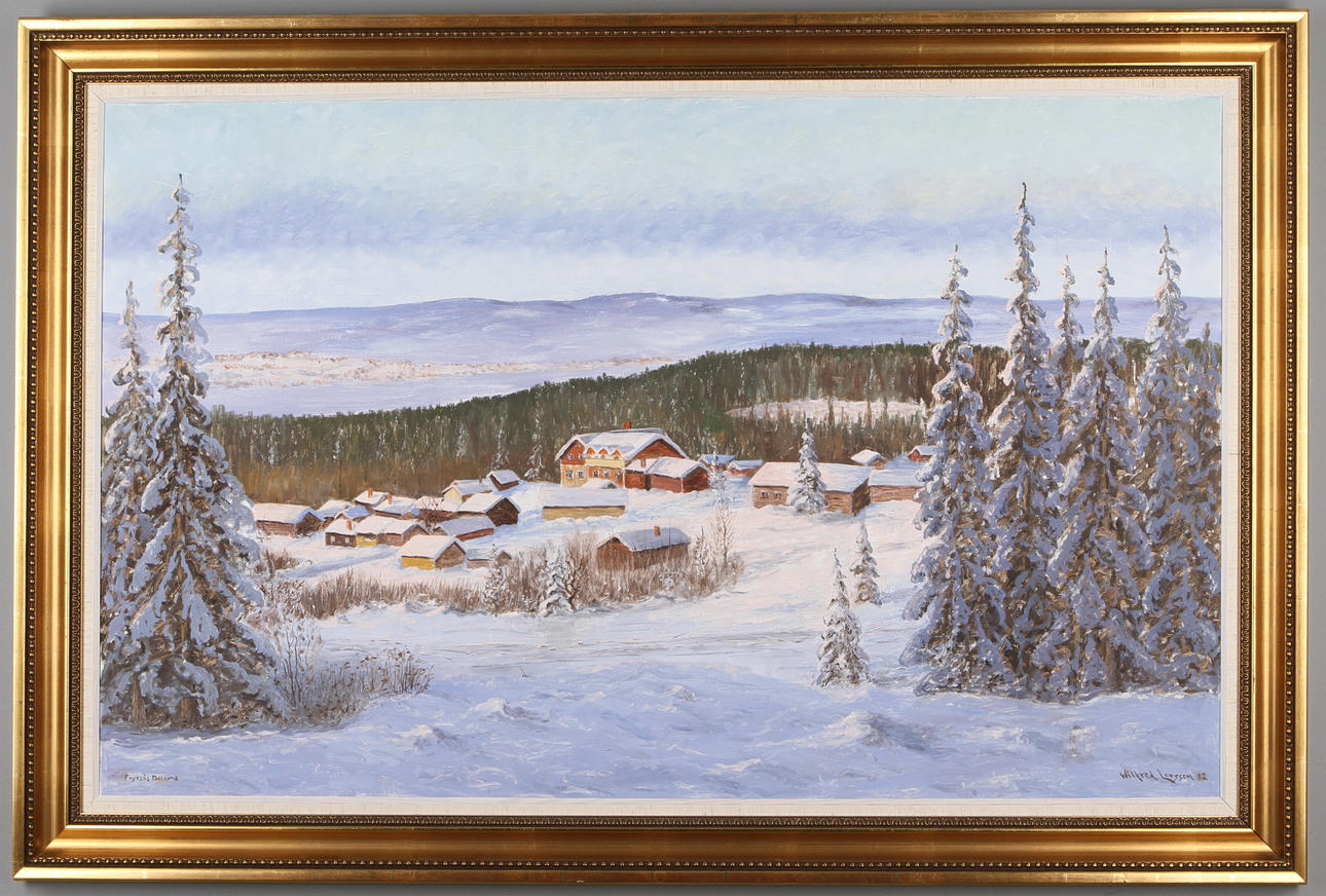 WILFRED LARSSON. "Fryksås Dalarna", olja på duk, signerad och daterad -82.