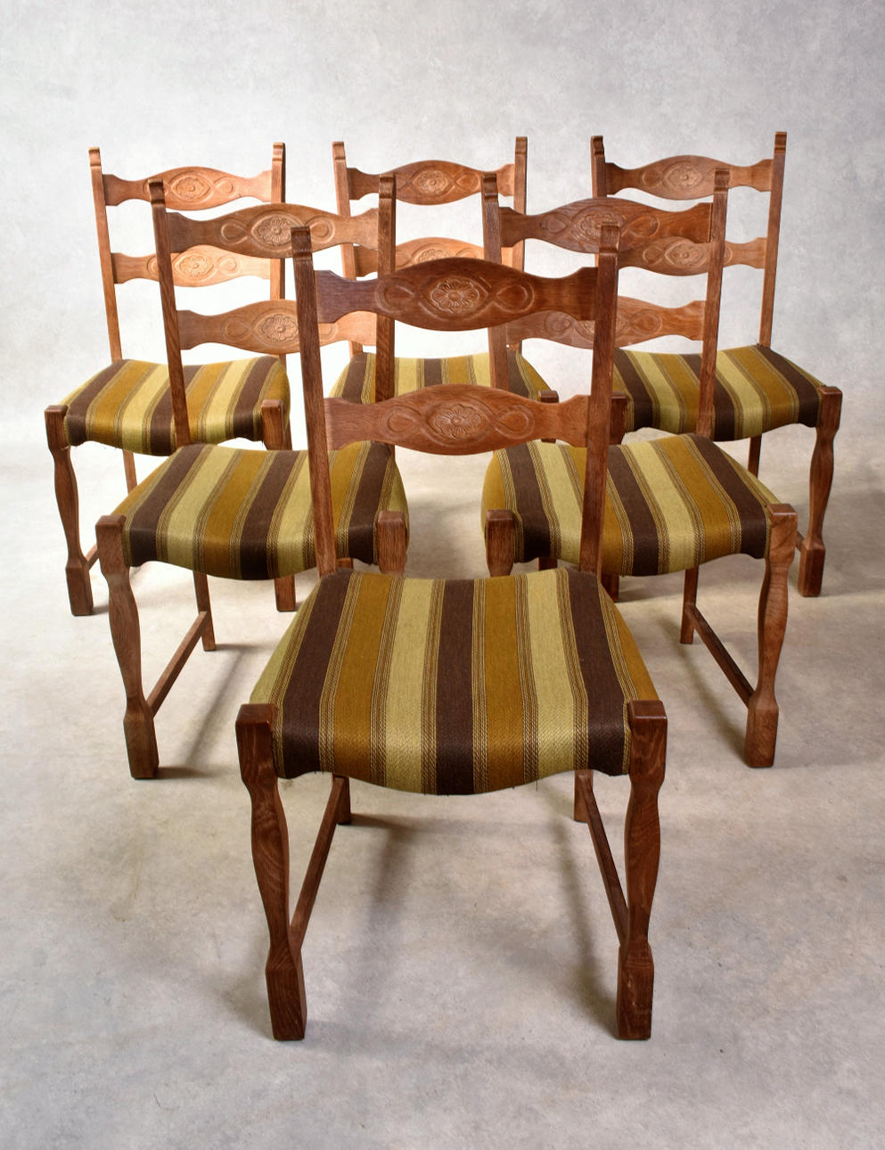 CHAIRS 6 pcs Carl Eriksen, Cemo Odense Denmark.