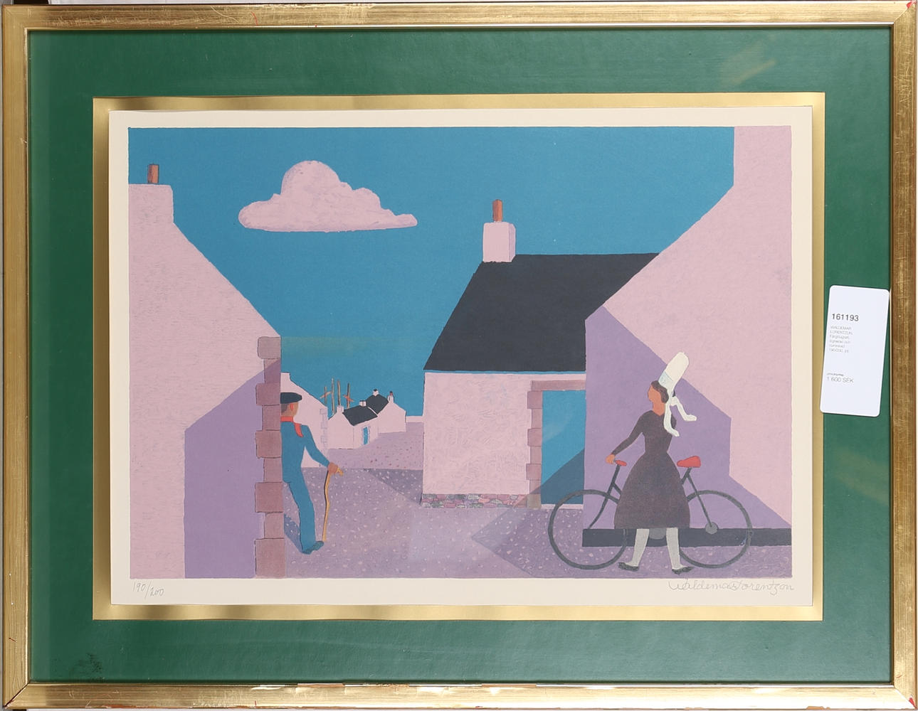 WALDEMAR LORENTZON. Färglitografi, signerad och numrerad 190/200.