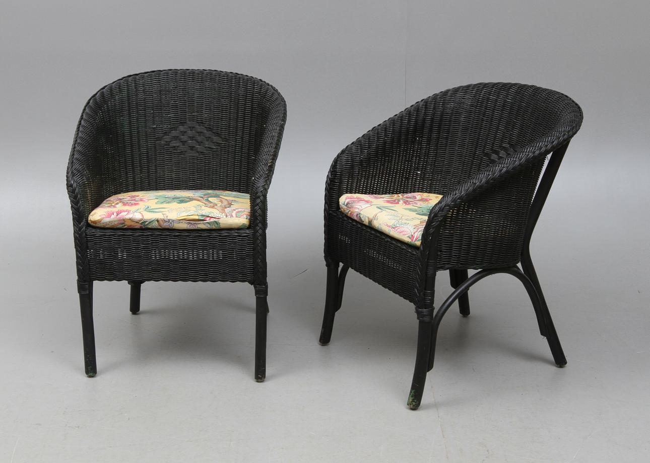 FÅTÖLJER 1 par, rotting, 1900/2000-tal.