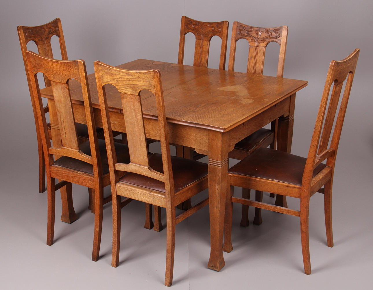 MATSASLGRUPP, 9 delar, Jugend, 2 st iläggsskivor, Tidigt 1900-tal.