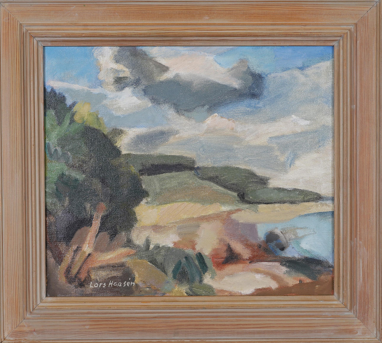LARS HANSÉN. olja på duk, signerad.