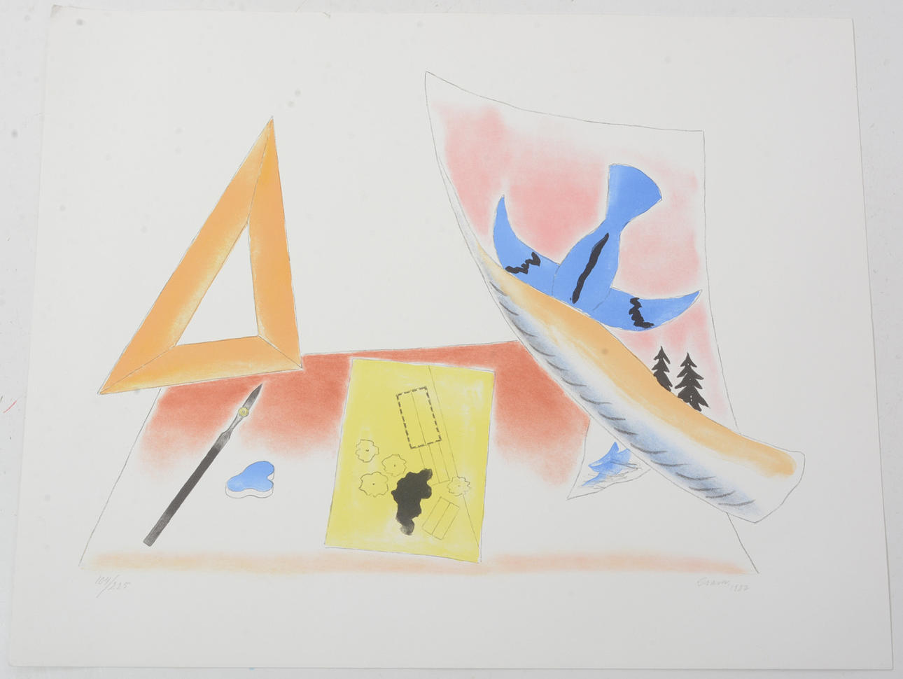 LENNART GRAM. Workbench, Lithography.