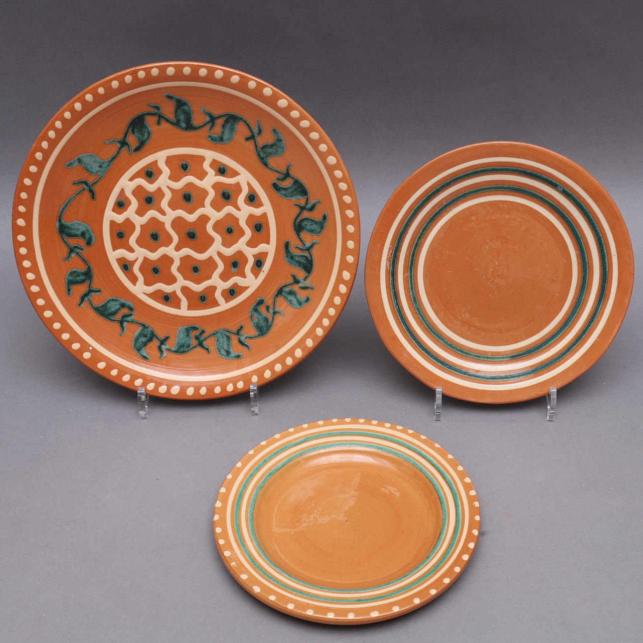 EGG CAKE DISH, 3 pcs, Knut Hallsten, Kvidinge.