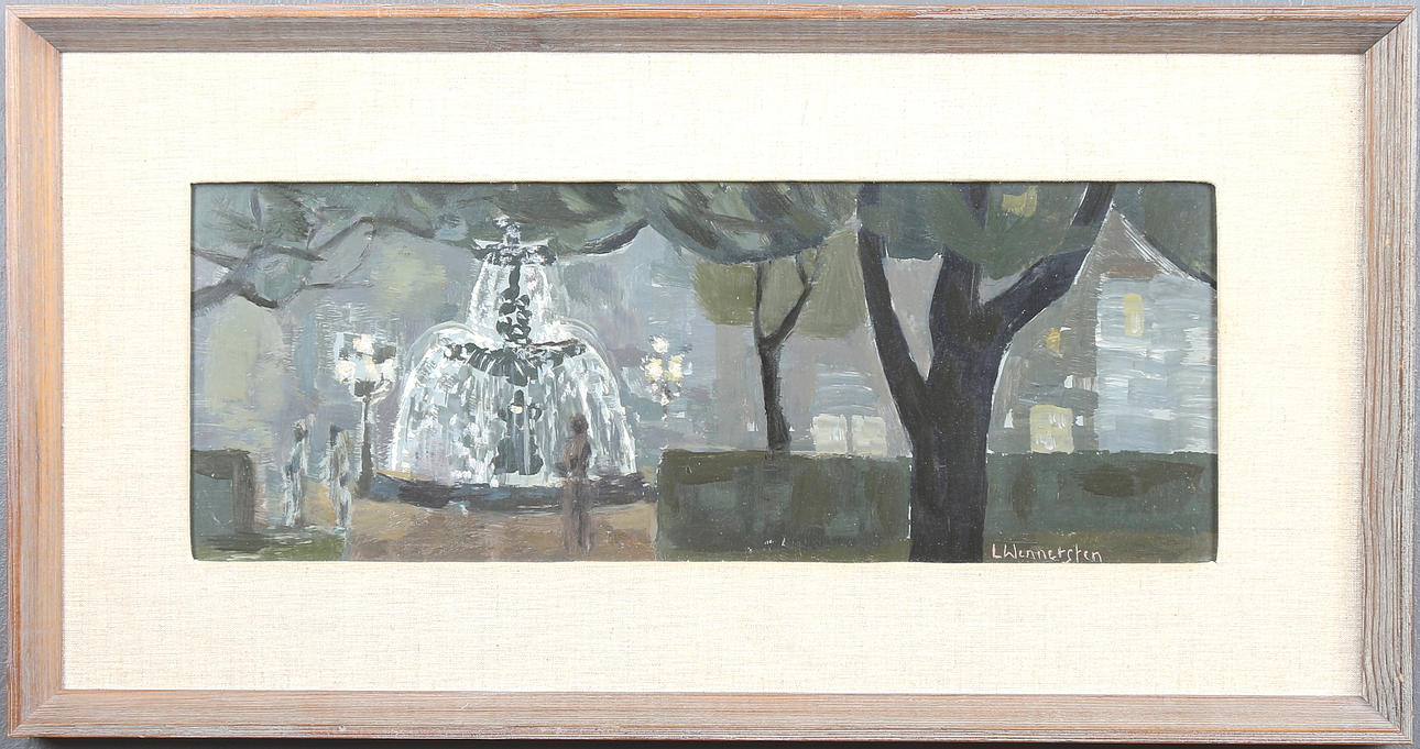 L WENNERSTEN. Olja på pannå, signerad, 1900-talets första halva.