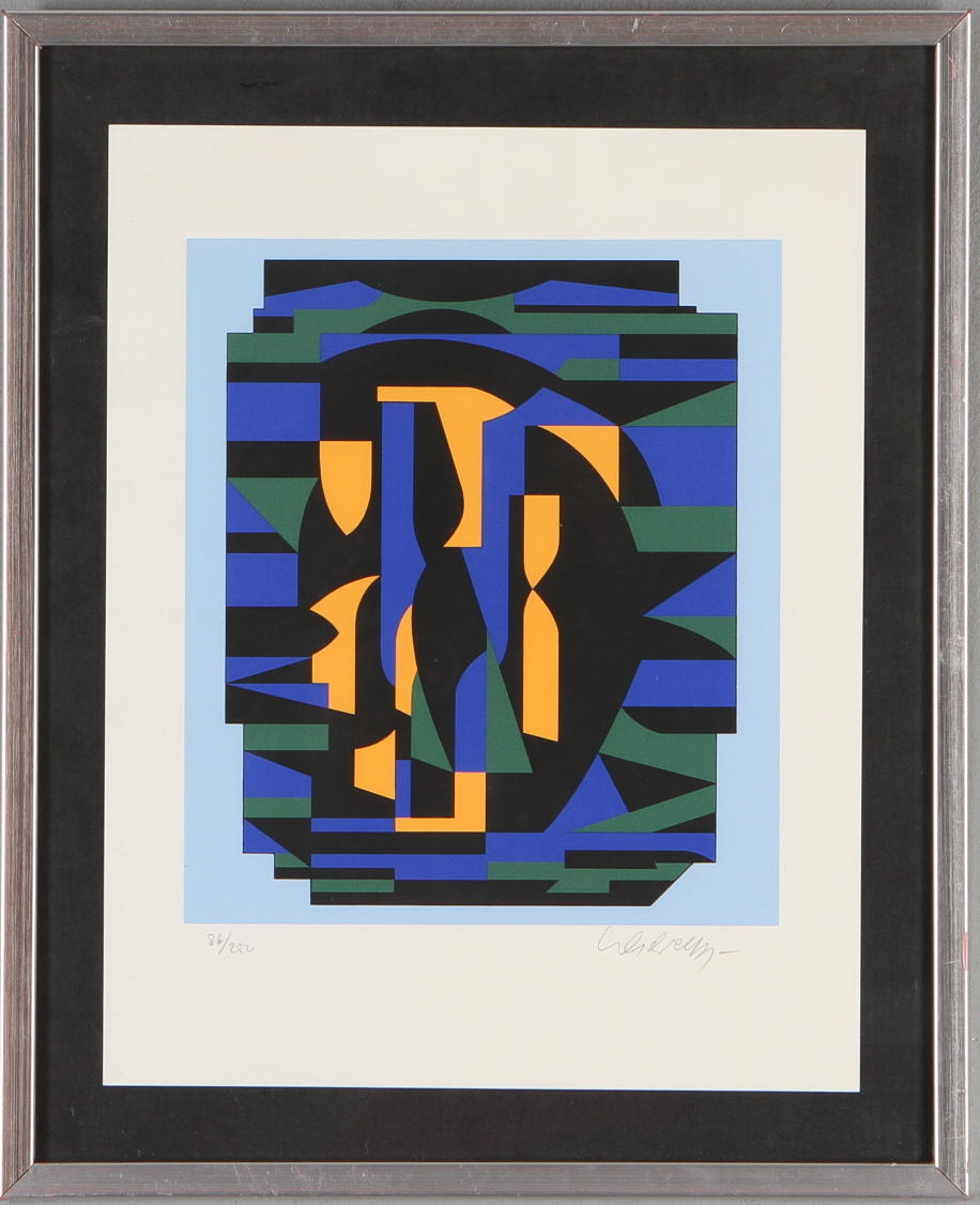 VICTOR VASARELY. Komposition, färgserigrafi, signerad samt numrerad 86/2?0.