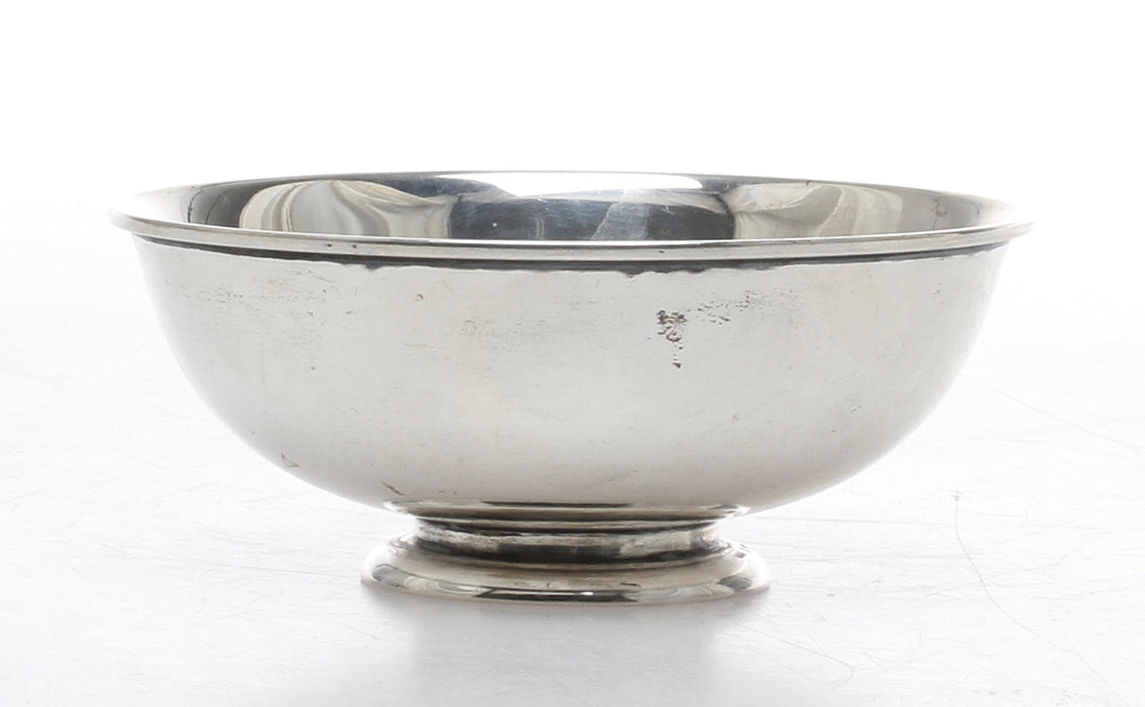 SKÅL, silver, stämplad B H Edlunds Silvervarufabrik, Stockholm, 1954.