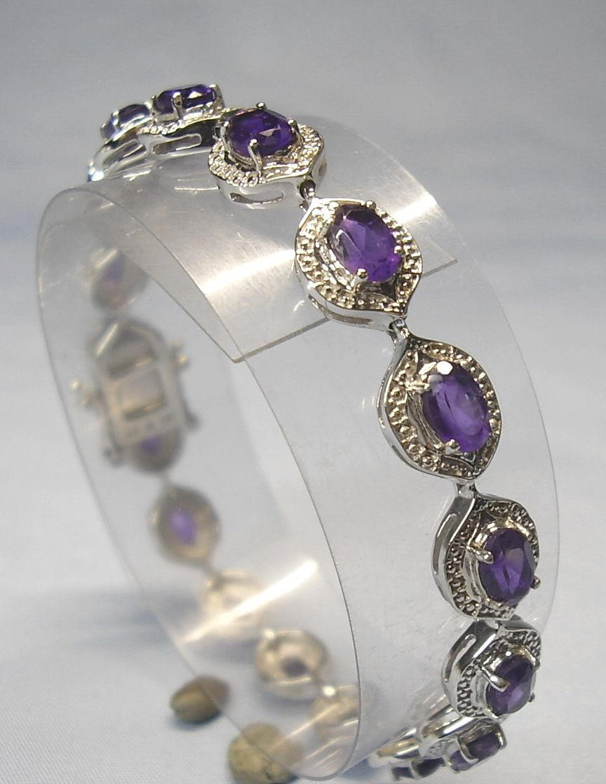AMETHYST ARMBAND SILBER HARRY IVENS.