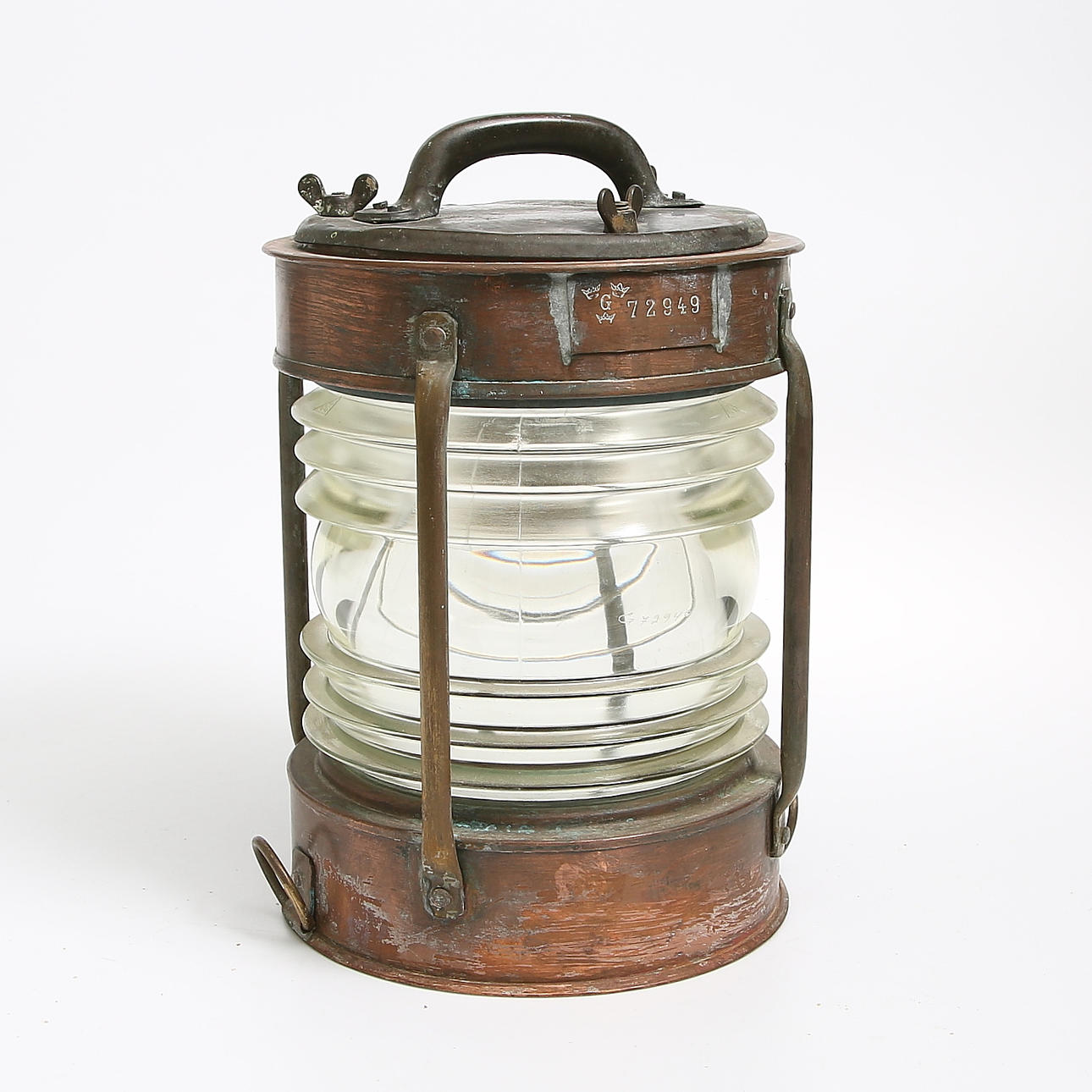 LANTERNA, koppar och glas, 1900-talets första del.