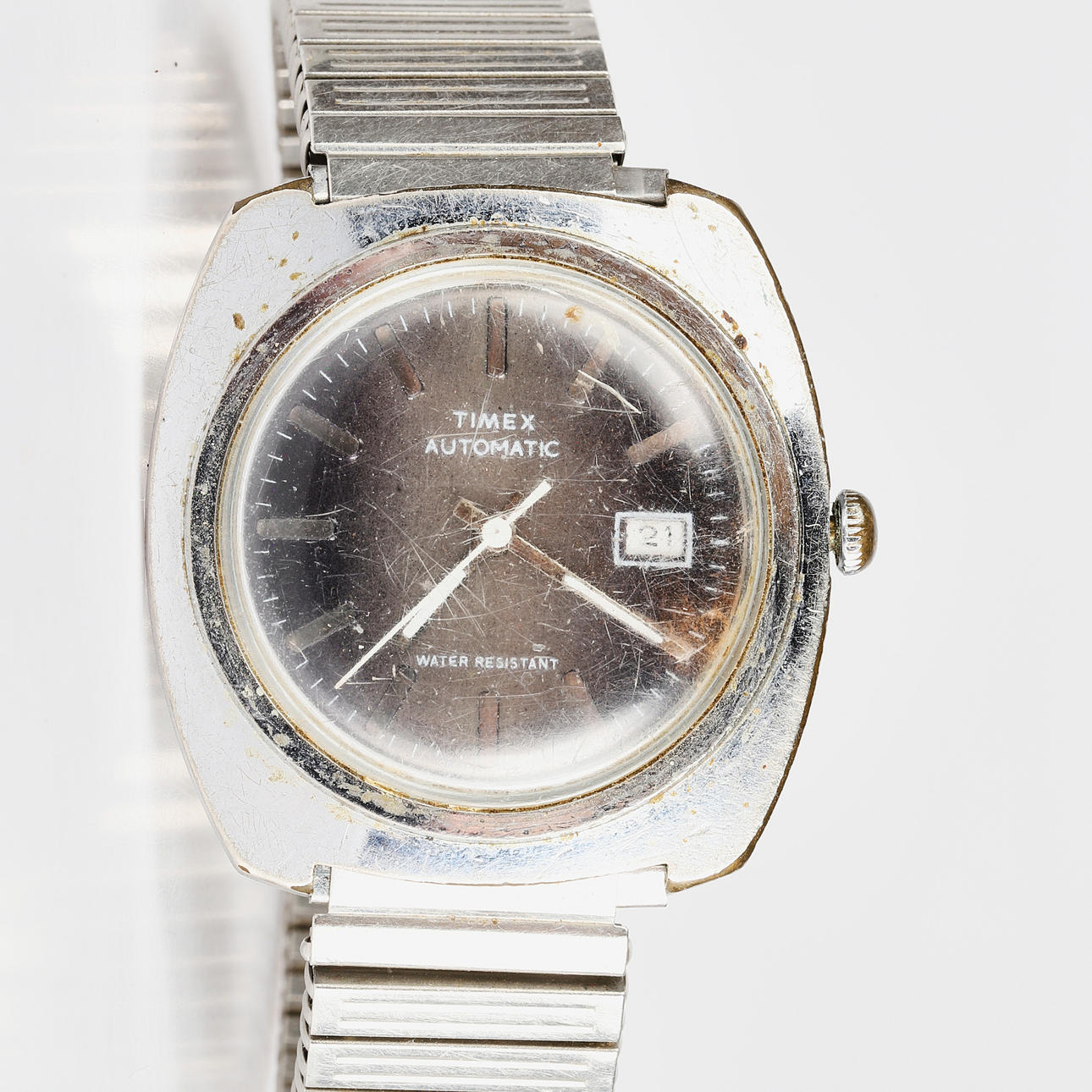 WRIST WATCH, Timex Automatic, steel, 1970s.
