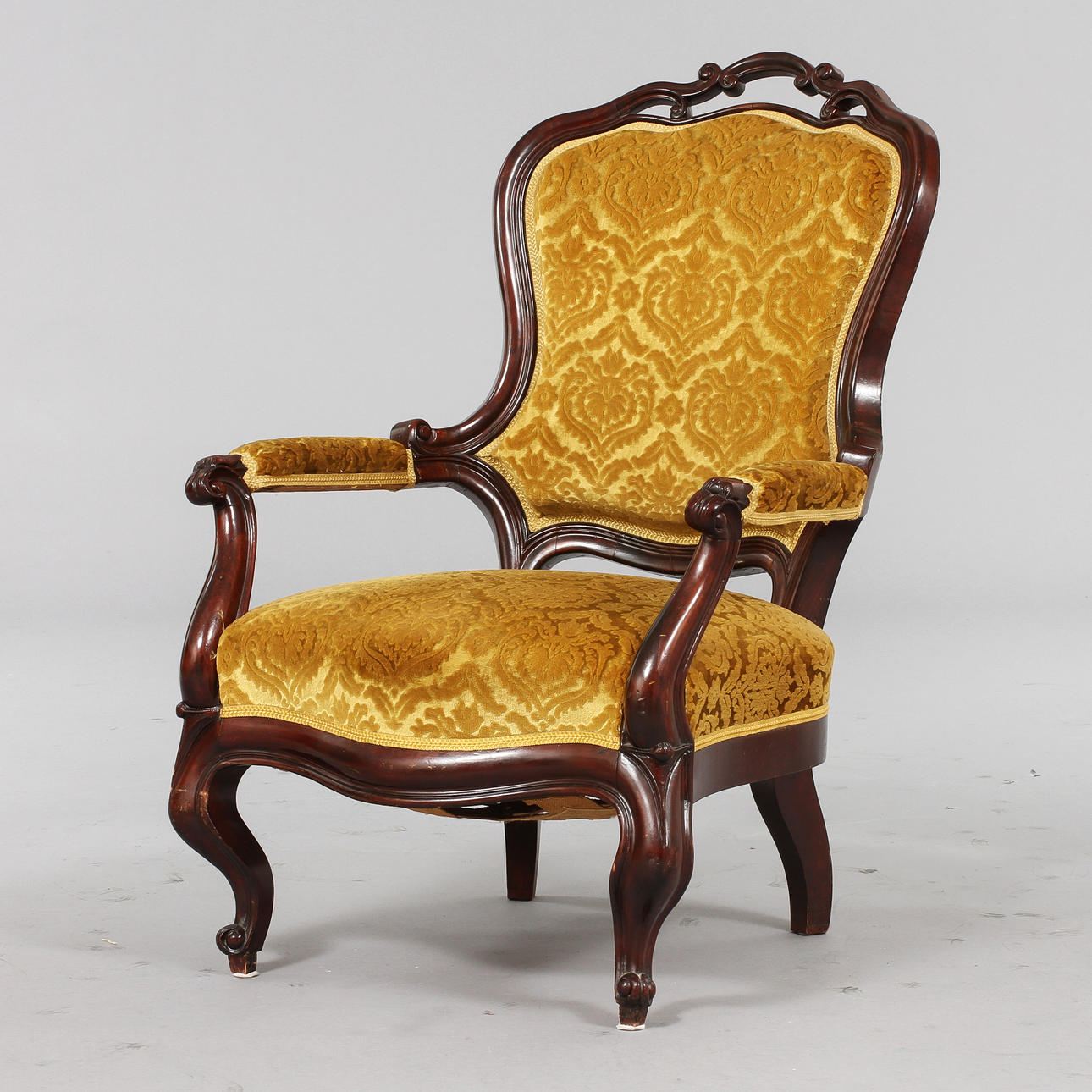 FÅTÖLJ, nyrokoko, 1800-talets slut.