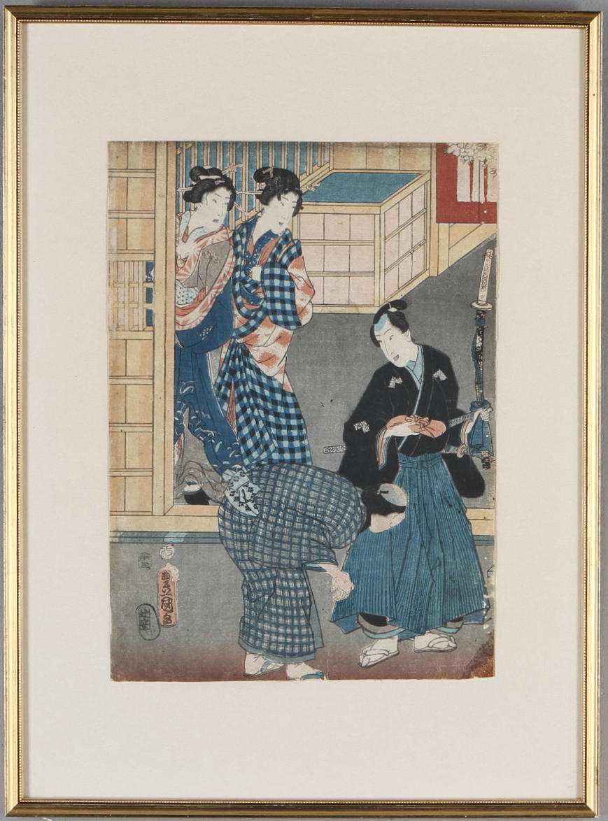UTAGAWA KUNISADA (TOYOKUNI III), träsnitt, Japan.
