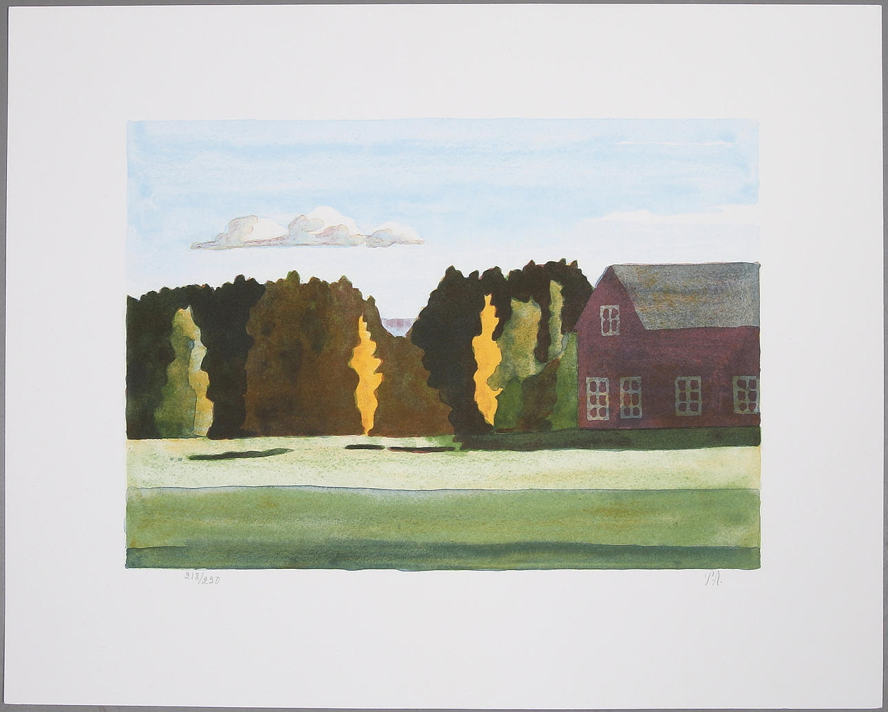 PÄR ANDERSSON. Färglitografi, monogramsignerad P.A. och numrerad 218/220.