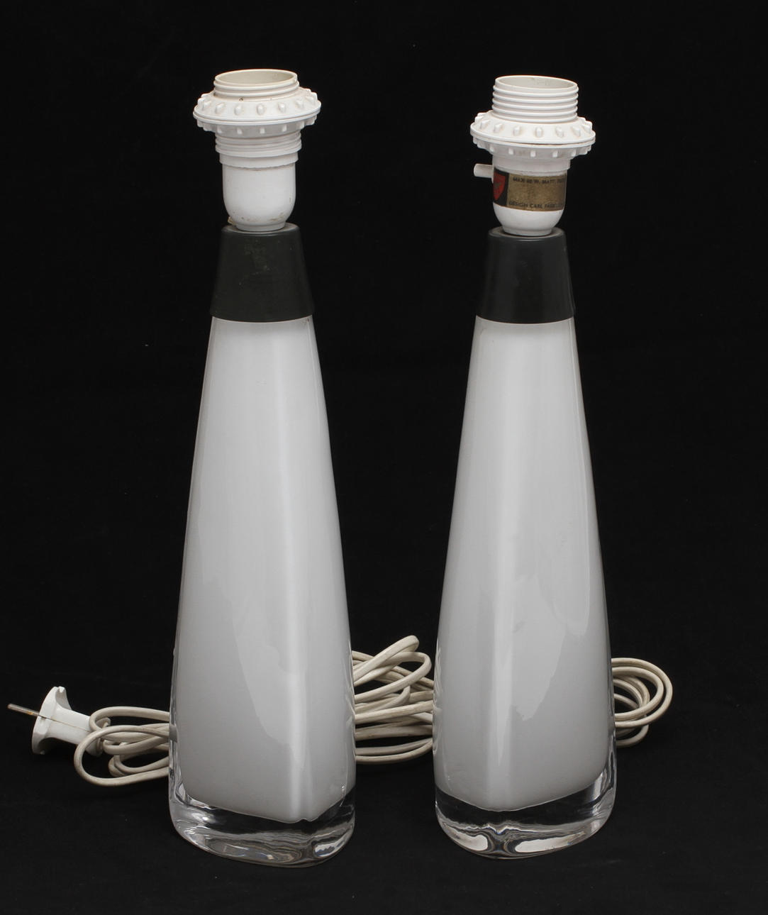 BORDSLAMPOR, ett par, Carl Fagerlund, Orrefors.