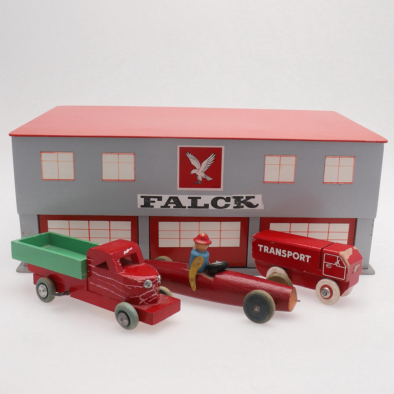 LEGETØJSGARAGE med LEGETØJSBILER, herunder Brio og Algots i Gemla.