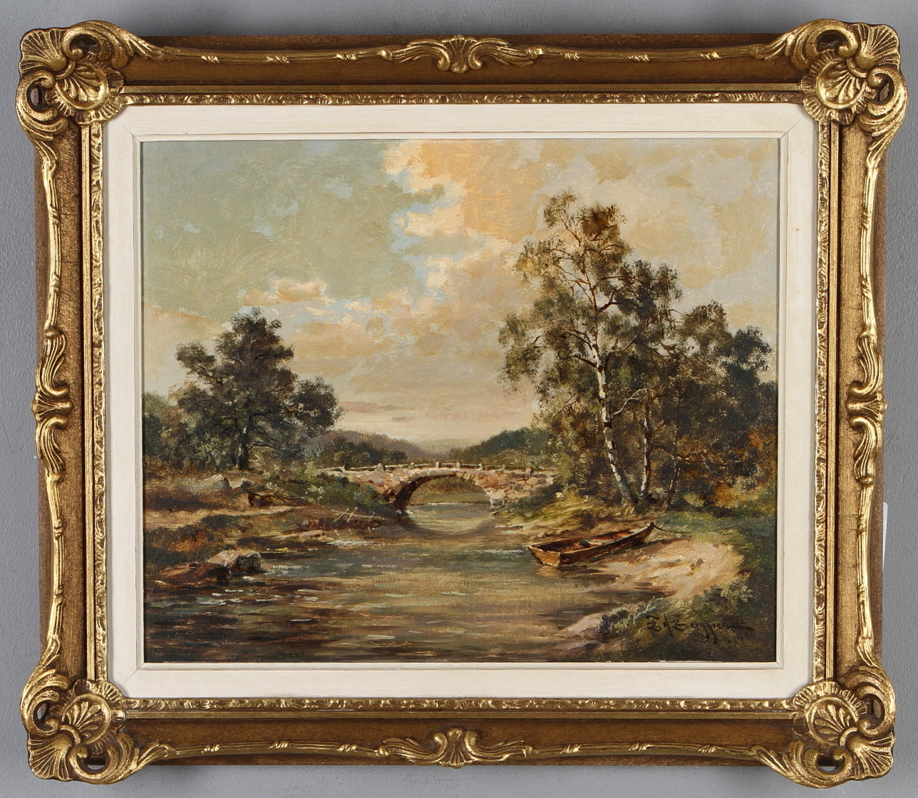 B W BERGGREN. Landskap, olja på duk, signerad.