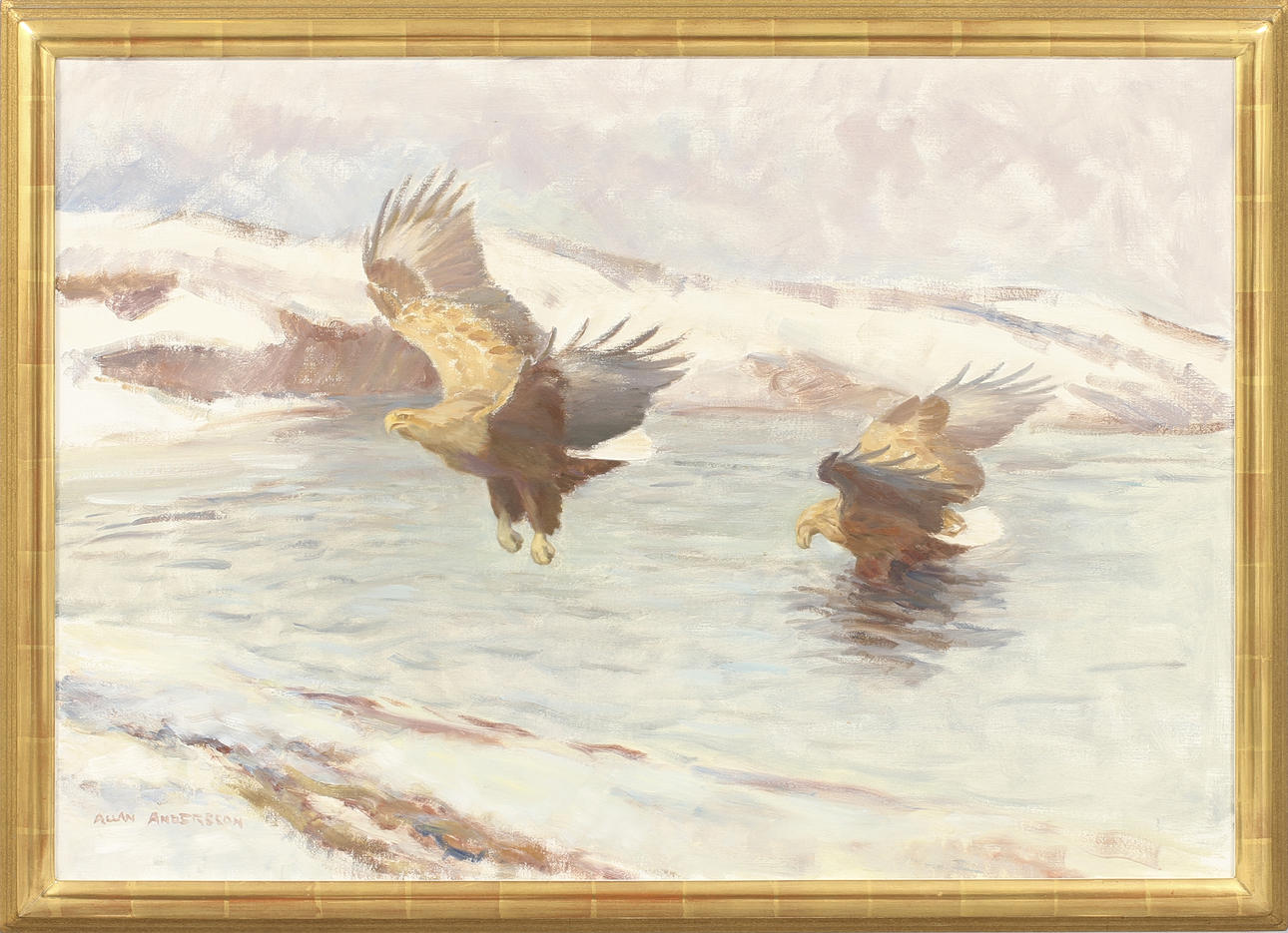 ALLAN ANDERSSON. Olja på duk, signerad.