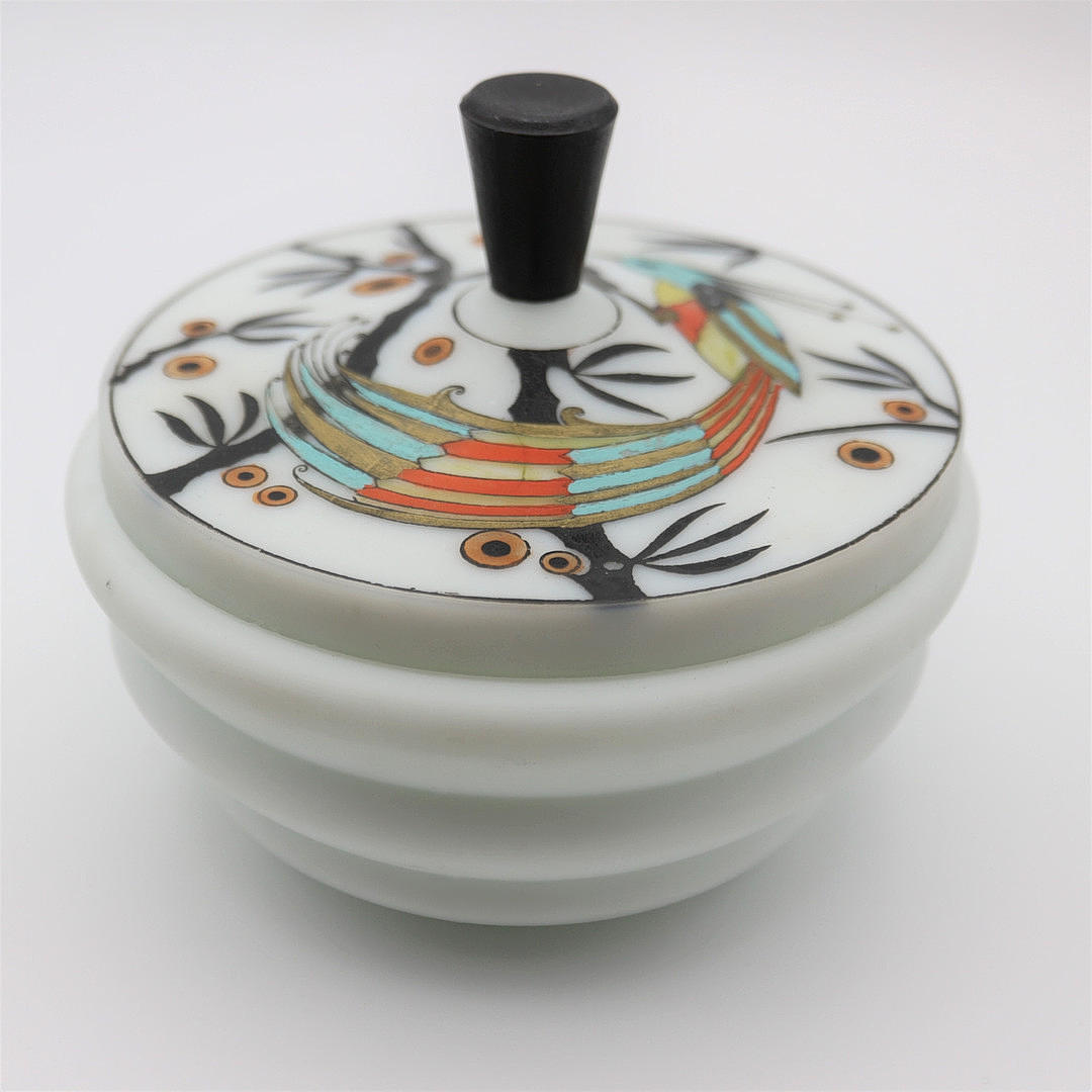 JOHANN OERTEL & CO GLAS DOSE.