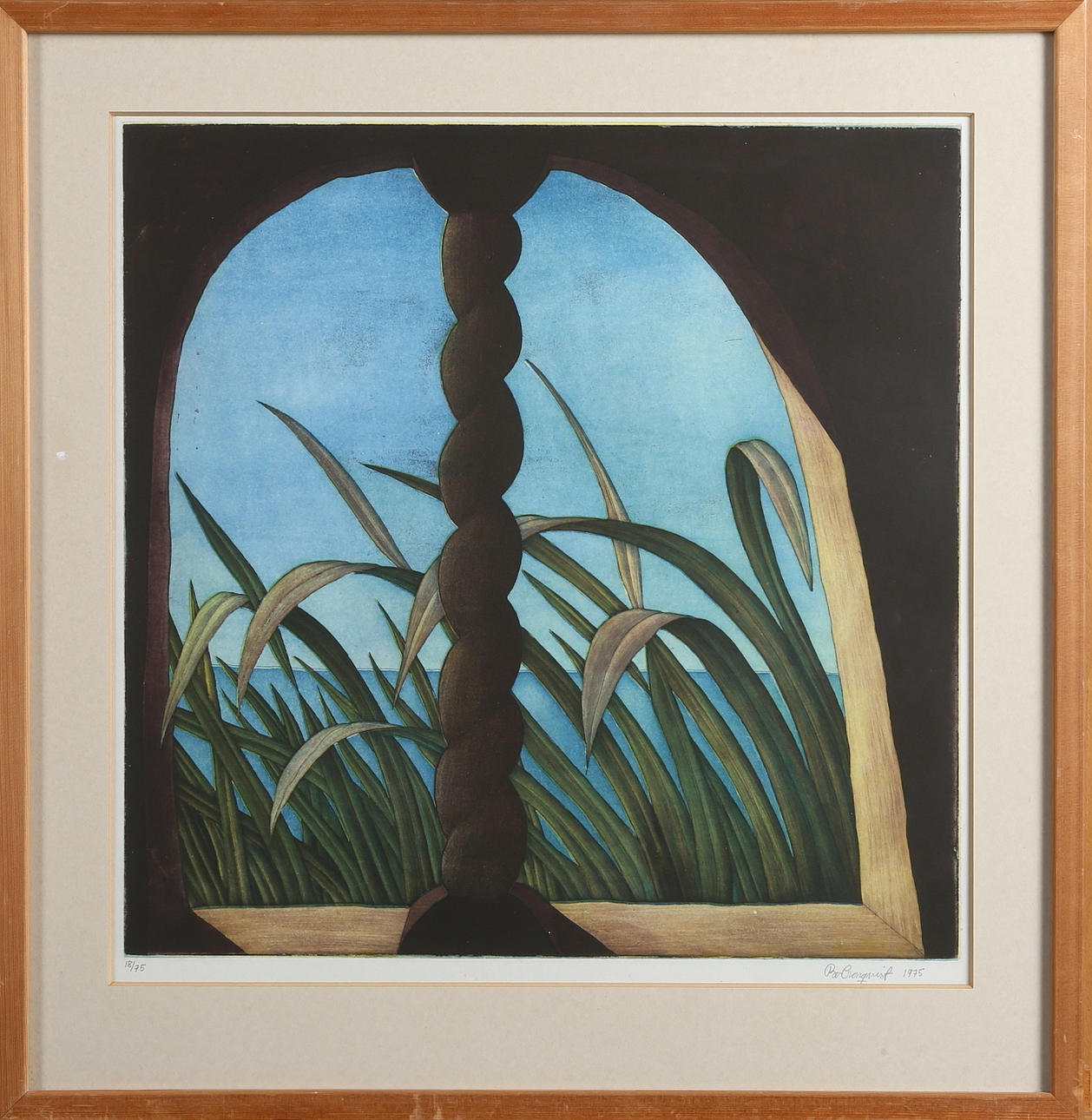 BO CRONQVIST. Komposition. Färgetsning. Signerad och daterad 1975.