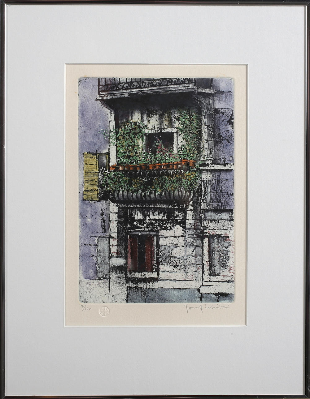 JOSEF SCHIBLI. "Ur Venedigsviten". Färgetsning. Signerad. 7/100.