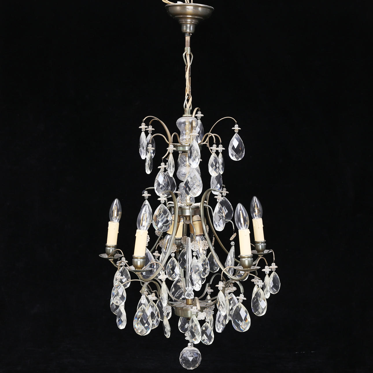 LJUSKRONA, 5-armad, barockstil, 1900-tal. Belysning & Lampor ...